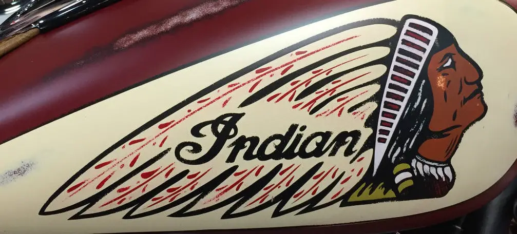 Indian Logo motorcycle tank
